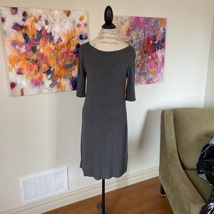 Grey Jersey Dress soft and flattering